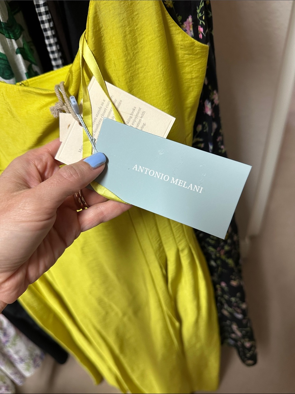 ANTONIO MELANI Lime Yellow Maxi Dress - Picture 5 of 7